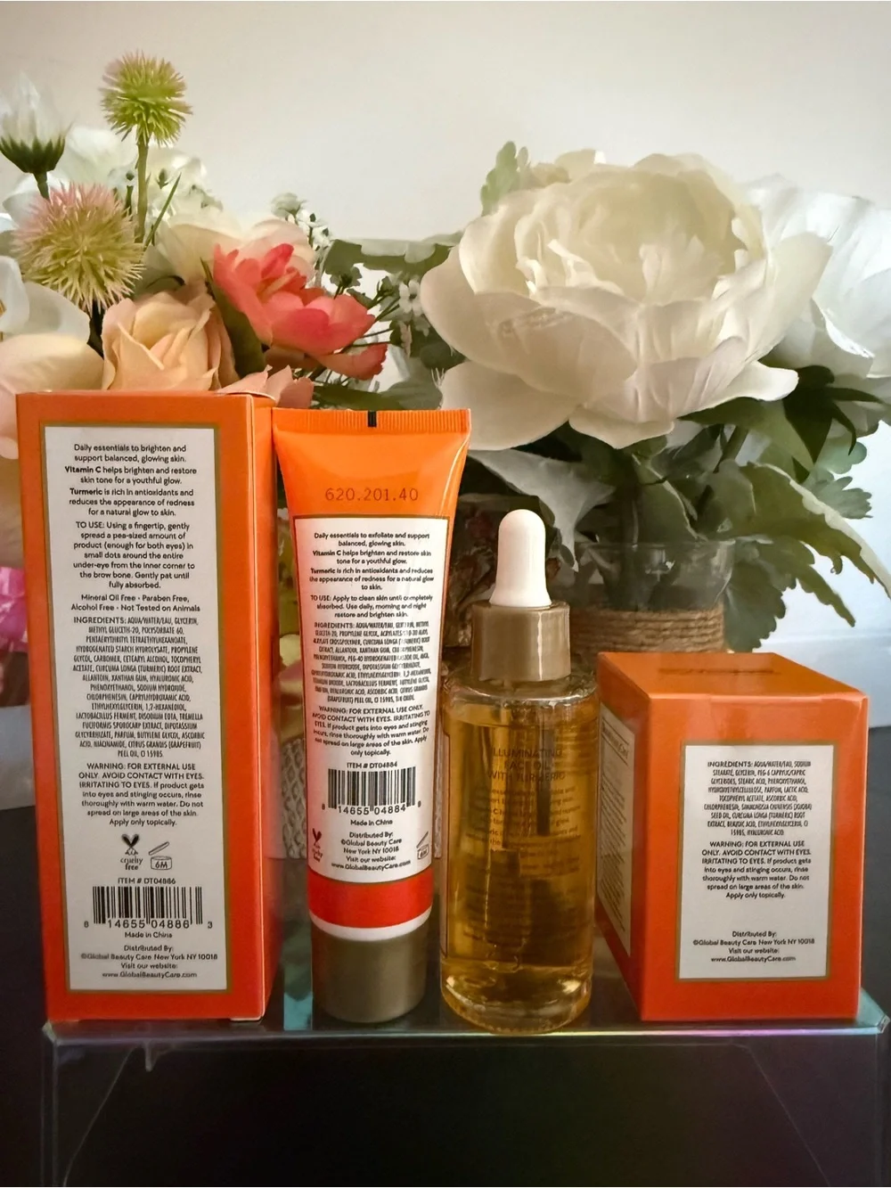 🆕🍊 GLOBAL BEAUTY CARE “VITAMIN C GLOW” 4-PIECE SKIN CARE COLLECTION. BRAND NEW.